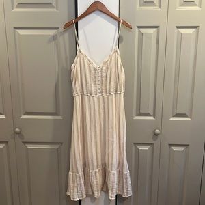 Aerie Button Midi Dress